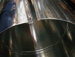 28 Ga. Galvanized "Nu-Lock" Pipe
