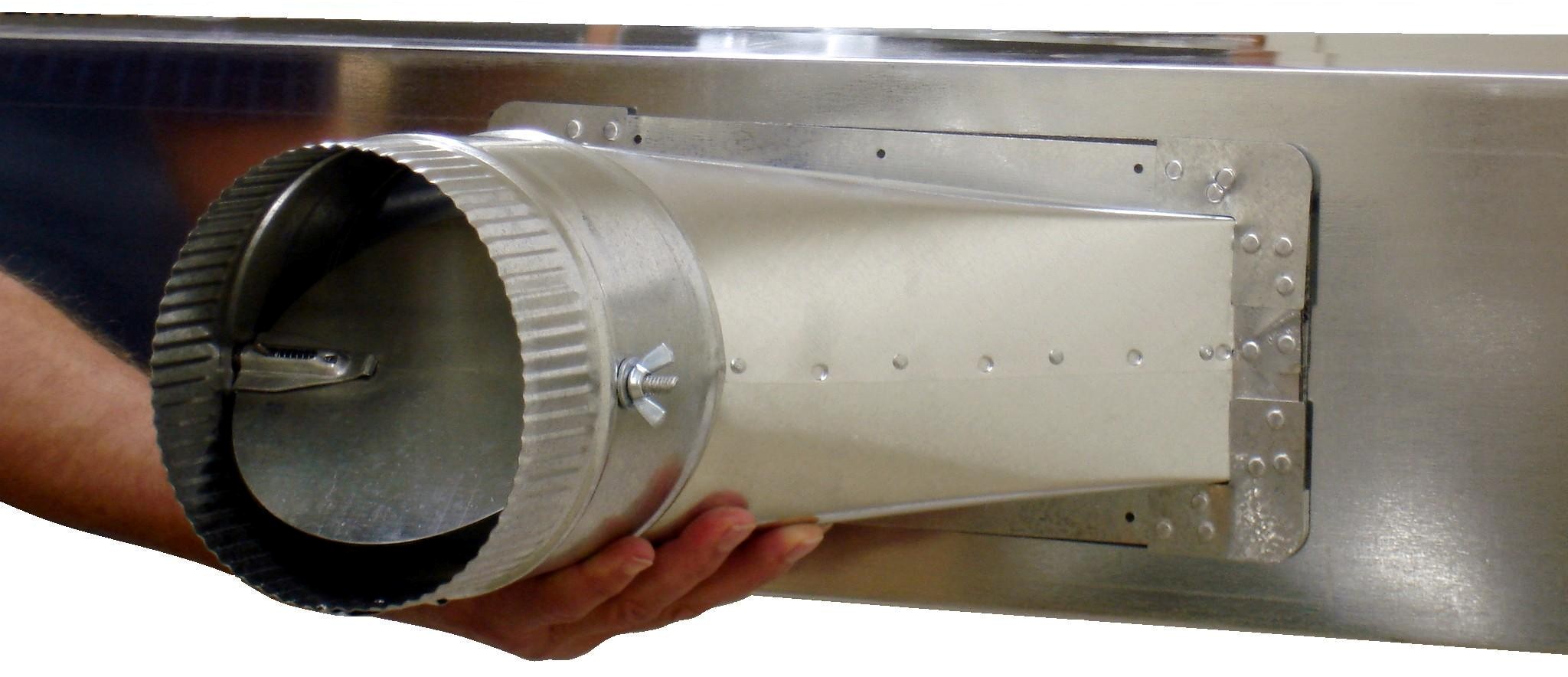 Adh Takeoff - Sq to Rd w/ Damper Offset Base