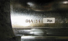 26 Ga. Galvanized Round Snaplock Pipe M and M Manufacturing