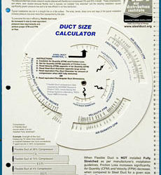Adi Duct Size Calculator
