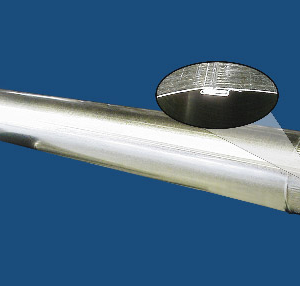 24 Ga. Galvanized Round Snaplock Pipe