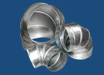 Straight 30 Ga. Round 90° Adjustable Elbows