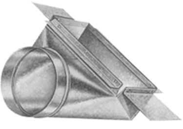 90 deg Basement Boot - 18" Rail