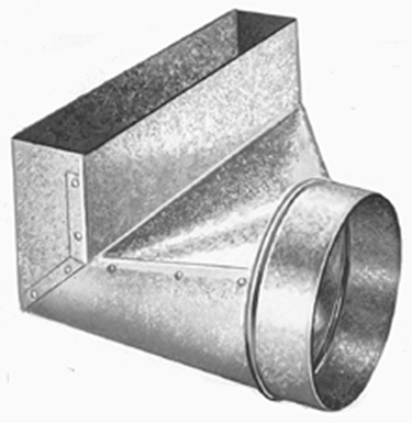 90 Deg Register Boot w/Adj Rails