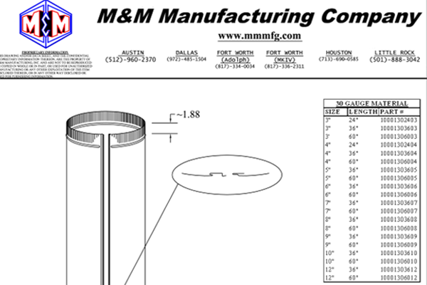 Submittal Drawings - M&M Manufacturing